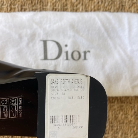 Dior Black/ Blue leather lace Oxford - Picture 2 of 3